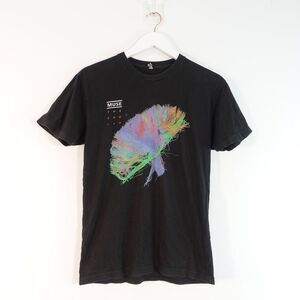 MUSE Shirt Small Black Graphic Paint Tee Music Band Concert THE 2ND‎ LAW